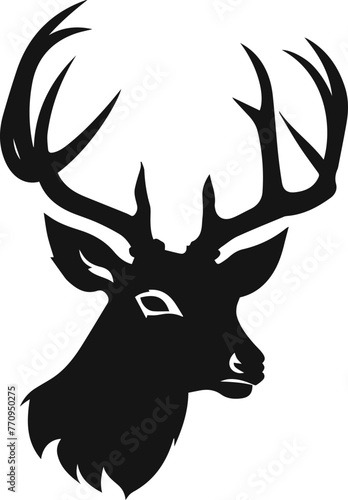 deer head silhouette  vector illustration
