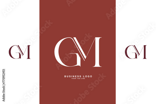 GM, MG, G, M, Abstract Letters Logo Monogram