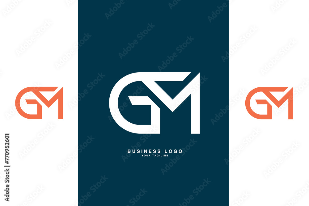 GM, MG, G, M, Abstract Letters Logo Monogram GM, MG, G, M, Abstract Letters Logo Monogram