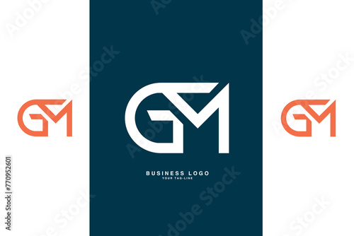 GM, MG, G, M, Abstract Letters Logo Monogram