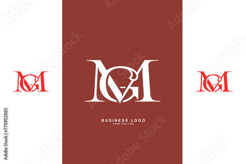 GM, MG, G, M, Abstract Letters Logo Monogram