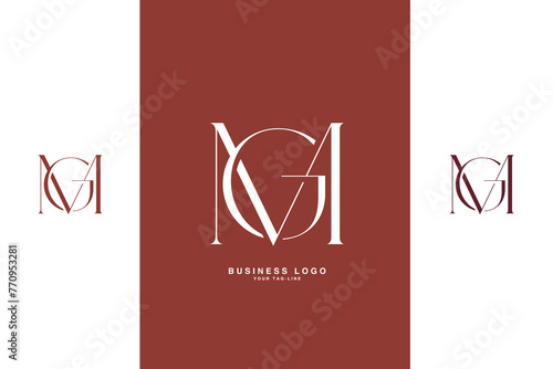 GM, MG, G, M, Abstract Letters Logo Monogram