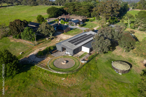 outbuildings on a farm photo