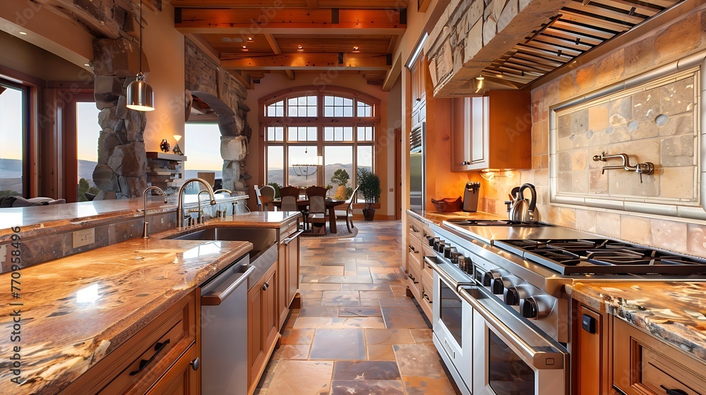 kitchen in newly constructed luxury home