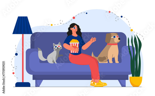 Film time at home vector