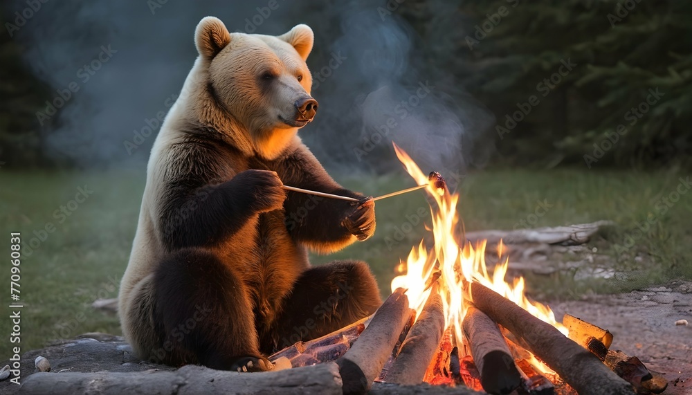 a-bear-roasting-marshmallows-over-a-campfire-upscaled_8
