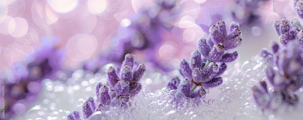 foam with flowers background. foam with flowers background.