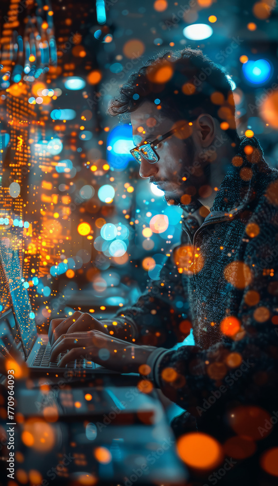 Digital marketing. businessman using modern interface payments online shopping,generative ai Digital marketing. businessman using modern interface payments online shopping,generative ai