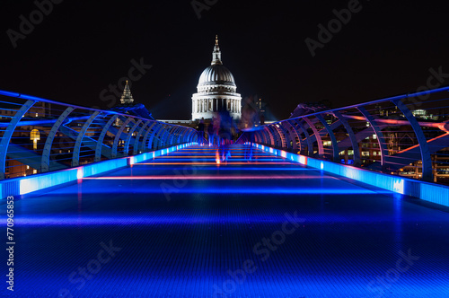 St Paul's Cathedral at night, London