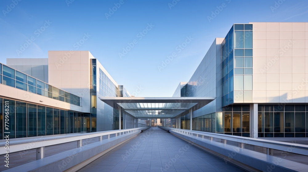Fototapeta premium Architectural Elegance Hospital Facade 