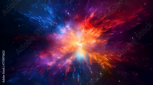 3D illustration of abstract fractal for creative design looks like galaxies