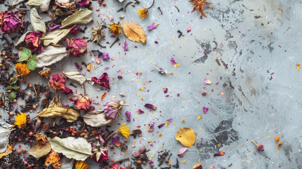 Obraz premium herbal tea leaves.