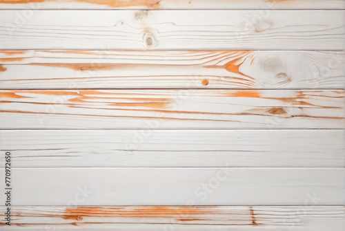 White and orange wood wall wooden plank board texture background with grains and structures and scratched