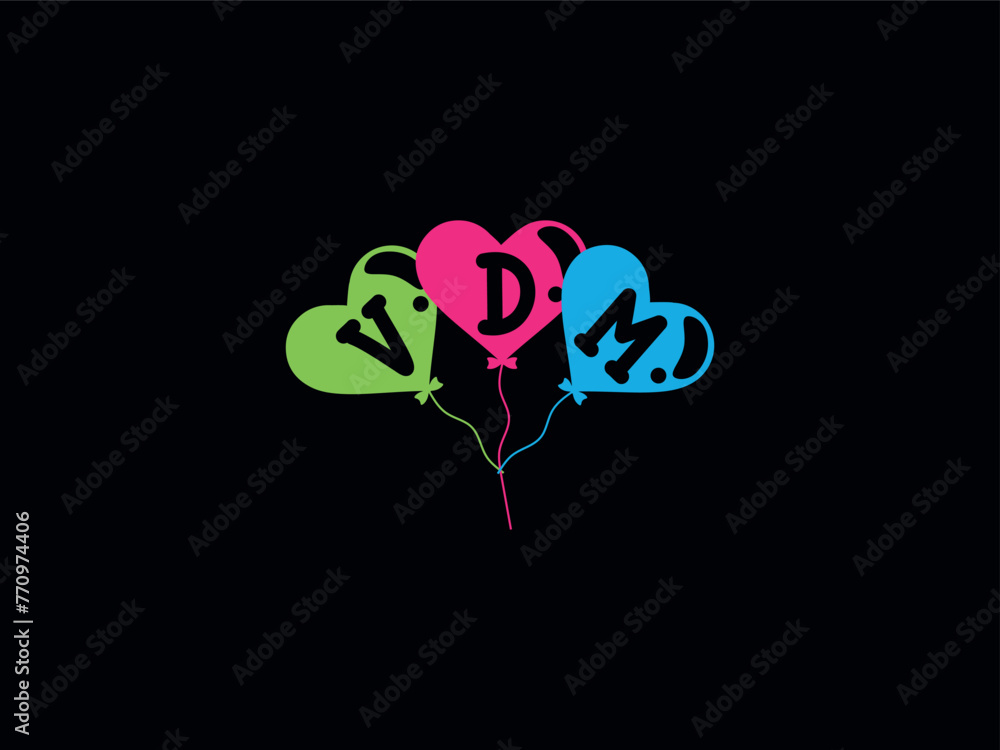 Creative VDM Love Heart Balloon Logo Creative VDM Love Heart Balloon Logo