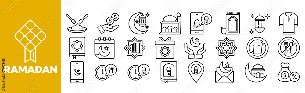 Ramadan Icon Set For Design Elements Ramadan Icon Set For Design Elements
