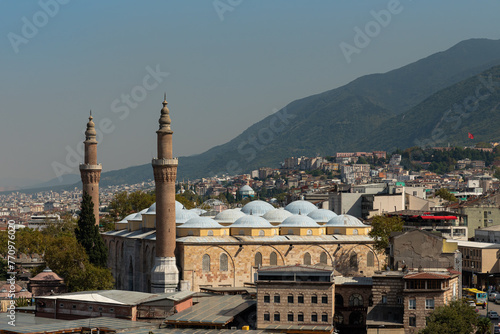 Bursa Grand Mosque or Ulu Cami is the largest mosque in Bursa , It was built by the Ottoman Sultan Bayezid I. between 1396 and 1400 photo