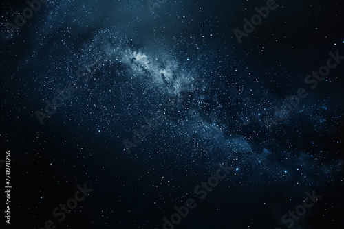 Starry night sky, dark background, many stars, black color