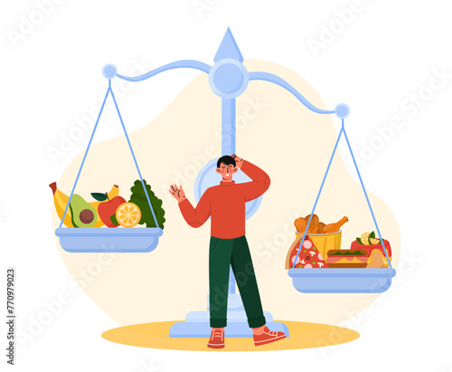 Useful and useless food vector