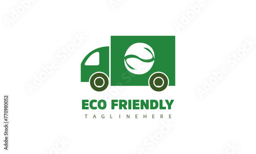 Eco friendly logo made with leaves
