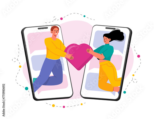 People with virtual love vector