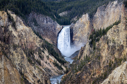 Lower Yellowstone Falls in Yellowstone National Park photo