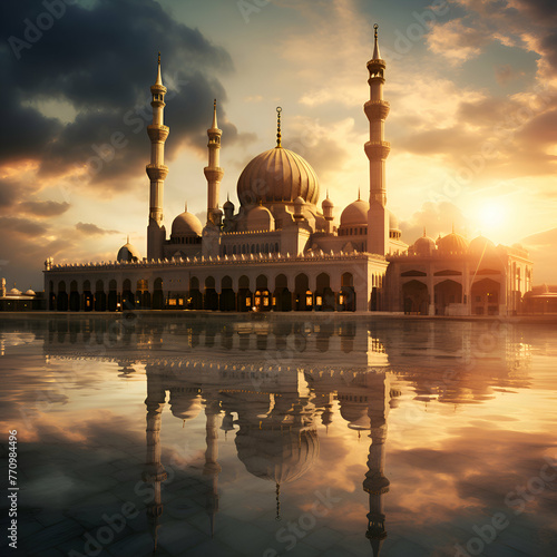 beautiful Grand Mosque in the city