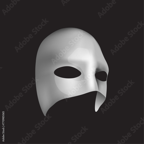 Phantom mask logo design vector and illustration inspiration. Carnival and helloween costume parade
