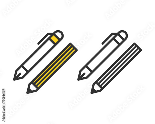 シンプルなシャーペン、鉛筆のイラスト