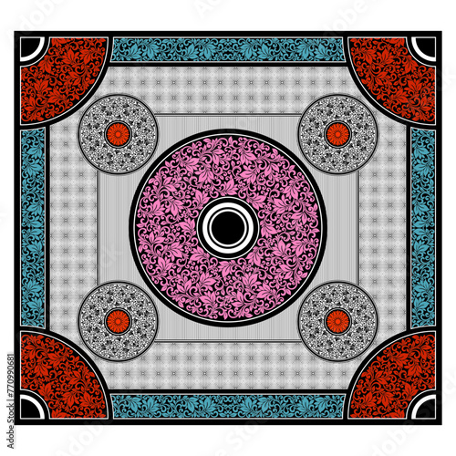 bedsheet design digital art use hand work and digital printing