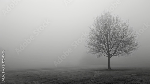 An overcast morning with fog