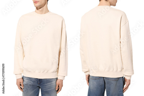 men's hoodie mockup on the model