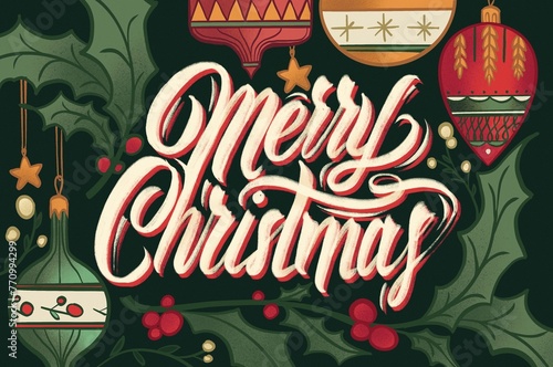 Merry Christmas greeting card