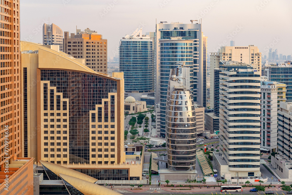 cityscape with modern new buildings, Dubai, United Arab Emirates