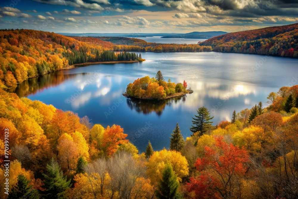 Lake Autumn Foliage
