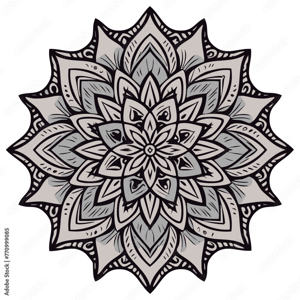 Mandala para colorear lineas de dibujo