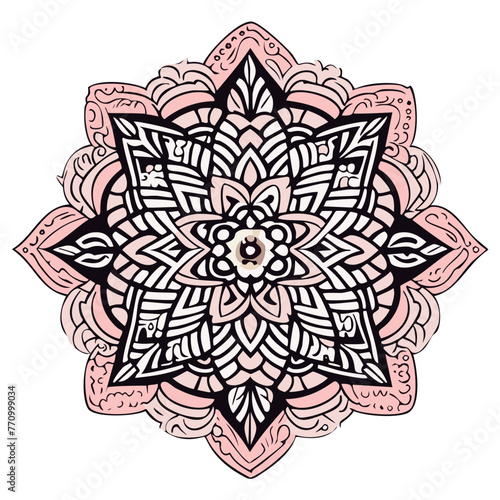 Mandala para colorear lineas de dibujo