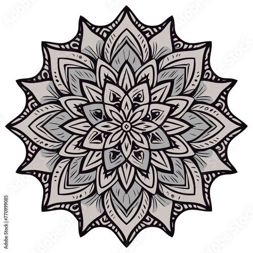 Mandala para colorear lineas de dibujo
