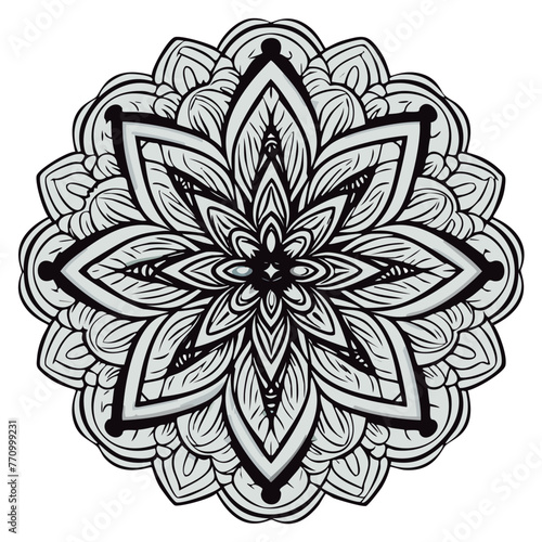 Mandala para colorear lineas de dibujo