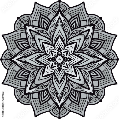 Mandala para colorear lineas de dibujo