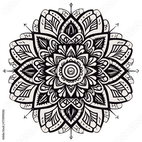 Mandala para colorear lineas de dibujo
