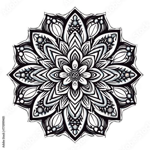 Mandala para colorear lineas de dibujo