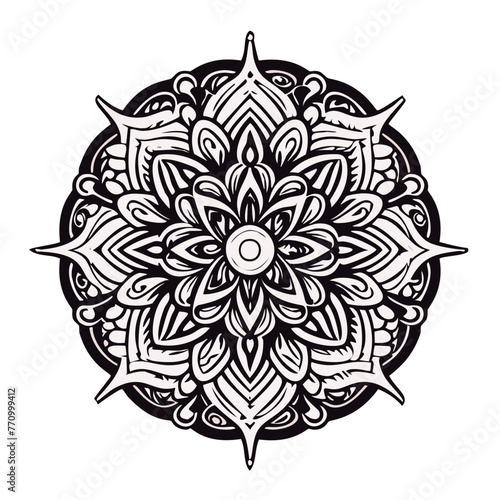 Mandala para colorear lineas de dibujo