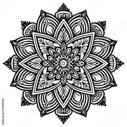 Mandala para colorear lineas de dibujo