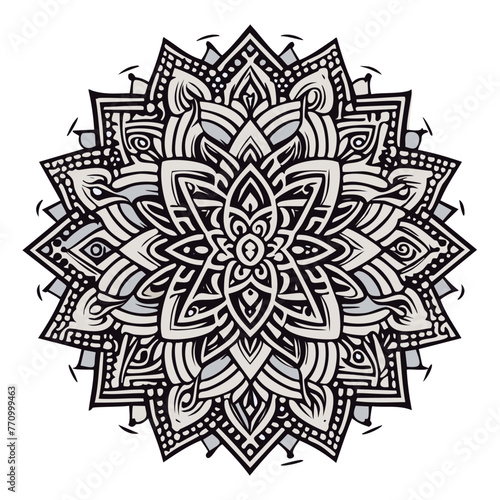Mandala para colorear lineas de dibujo