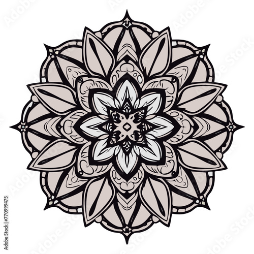 Mandala para colorear lineas de dibujo