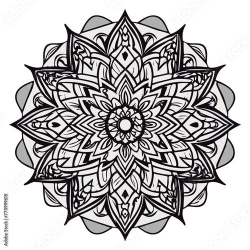 Mandala para colorear lineas de dibujo