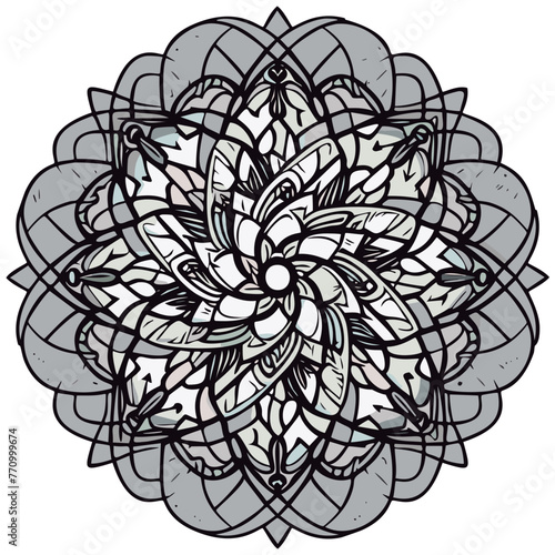 Mandala para colorear lineas de dibujo