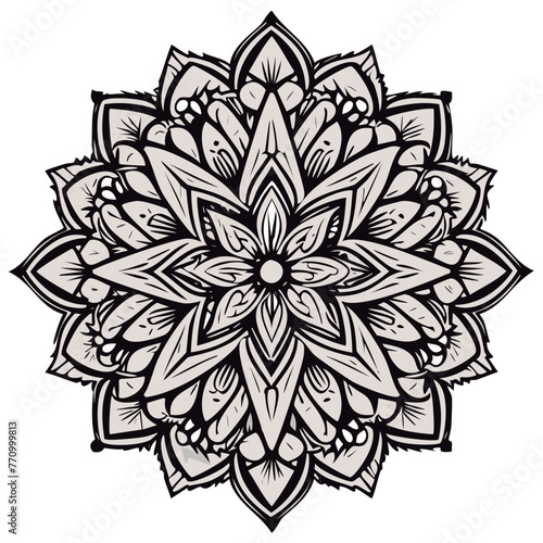 Mandala para colorear lineas de dibujo