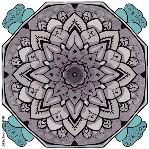 Mandala para colorear lineas de dibujo