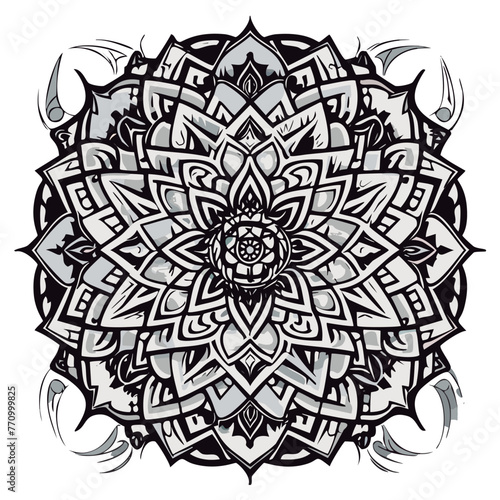 Mandala para colorear lineas de dibujo